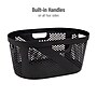 Mind Reader 10.57-Gallon Laundry Basket with Handles, Plastic, Black, 2/Set (2HHAMP40-BLK)~#|#~98794A7F-6DBB-44FB-B297E13D6C97997C_sc7