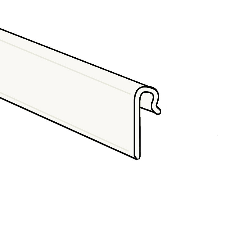 Azar Displays 1-1/2"H x 1/2"W Grid Wall Extrusion, White (600073-WHT-5PK) image 1