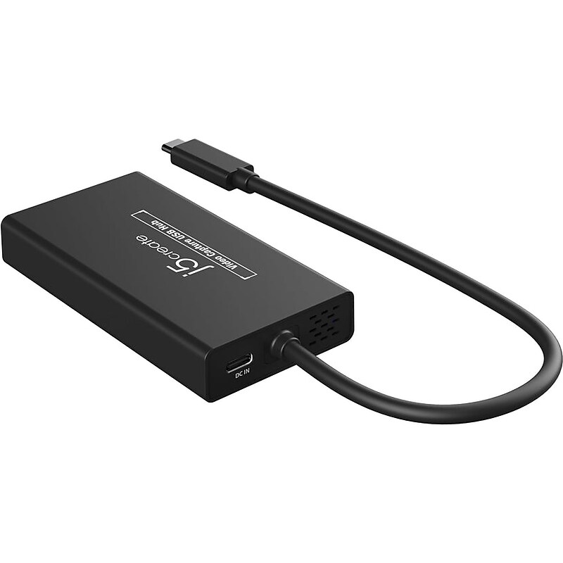 j5create 6-Port USB-C Hub, Black (JVA01) image 1