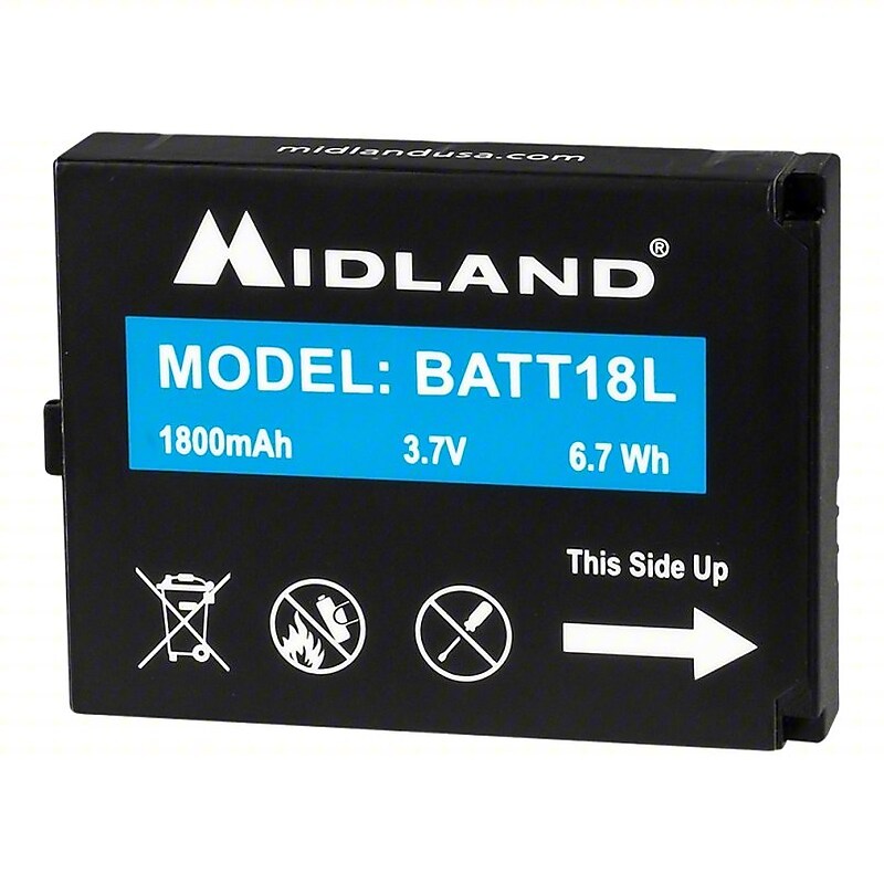 Midland BizTalk Lithium Ion Battery Pack, Black (BATT18L) image 1