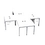 Boss Office Products Simple System 66"W L-Shaped Desk with Pedestal, White, 4/Set (SGSD019-102-WT)~#|#~9888CE55-868C-4DE3-99E85FFE848E2848_sc7