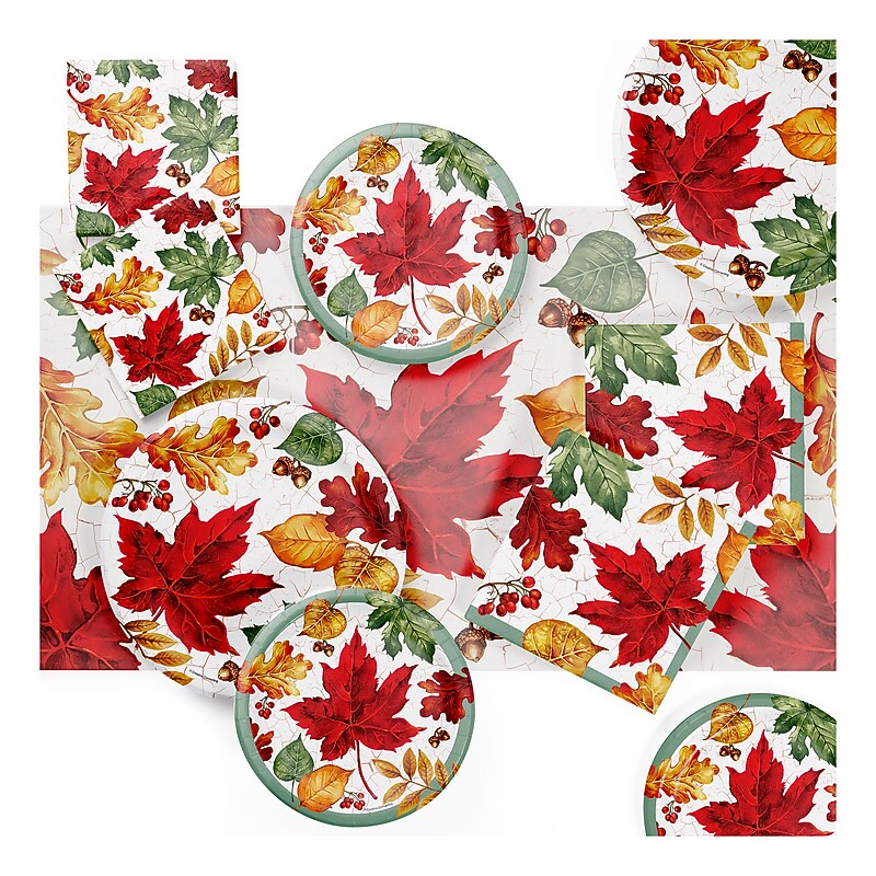 Say Hooray! Autumn Air Tableware Kit, Multicolored, 49/Pack (DTC9387E2A) image 1