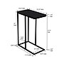 Household Essentials Jamestown 10.25"W x 17.75"D Laminate End Table, Black Oak/Black (8113-1)~#|#~9889CF2C-2390-47BA-AD68EB314D0DAA5E_sc7