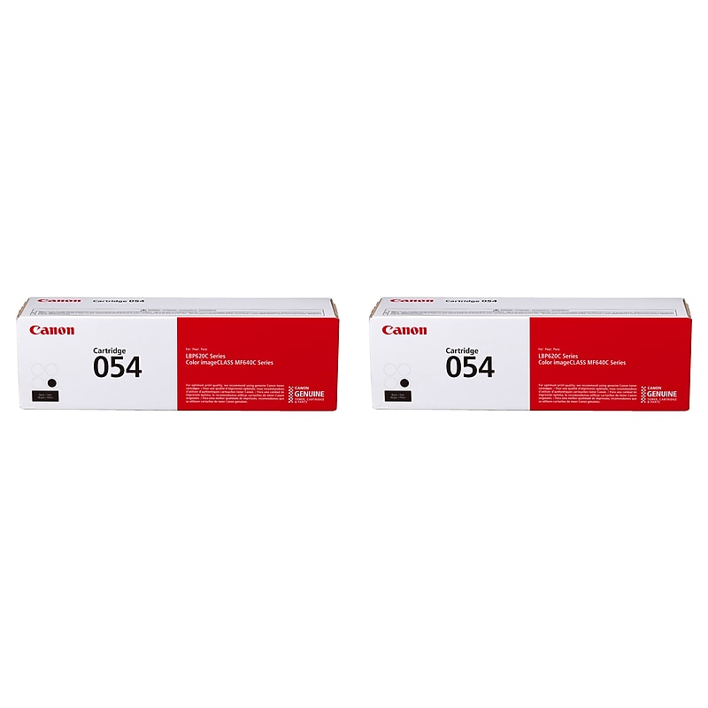 Canon 054 Black Standard Yield Toner Cartridge, 2/Pack (CAN542PK-VB) image 1