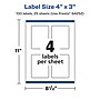 Avery Laser/Inkjet Rectangle Multipurpose Labels, 4" x 3", White, 100 Labels/Pack  (94252)~#|#~98901ED3-F2D8-460C-8AA70CCF695174C6_sc7