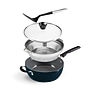 Cuisinart Preferred Pan 4-Piece Ceremic Cookware Set, Nouveau Navy (PP426NV)~#|#~9891C887-7878-4E82-8F70C943F3FF4F83_sc7