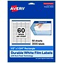 Avery Laser/Inkjet Waterproof Multipurpose Rectangle Labels, 0.5" x 1.75", White, 3000 Labels/Box (94204)~#|#~98984602-0CA7-4EBE-BDEB2F9B8A085DF6_sc7