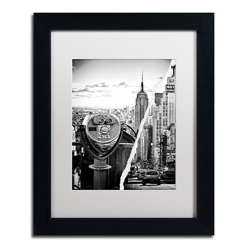 Trademark Fine Art ''Looking to New York City'' by Philippe Hugonnard 11" x 14" White Matted Black Frame (PH0073-B1114MF) image 1