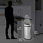 iTouchless Stainless Steel Semi-Round Sensor Trash Can with Extra-Wide Lid and AbsorbX Odor Control, 13 Gal., Silver(IT13HX)~#|#~989ACF86-2776-46F9-AA63B685B54C0473_sc7