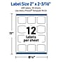 Avery Arched Square Laser Multipurpose Labels, 2" x 2-3/16", White, 600/Box (19479399154)~#|#~989CA599-5E2D-4521-9F8501162BE7C0CD_sc7