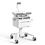 Mount-It! MedHub Mobile Medical Cart Workstation with Drawers, Tablet Arm, and Locking Caster Wheels, White/Grey (MI-16028)~#|#~98A14C63-24BB-407B-A64C917ED4EA4DFC_sc7