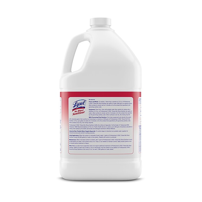 Lysol Professional No Rinse Sanitizer, 1 Gallon (3624174389) | Staples