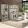 Bush Furniture Cabot 60" L-Shaped Desk with Hutch and 5-Shelf Bookcase, Linen White Oak (CAB011LW)~#|#~98B2108F-4331-4069-9D9791E06090492A_sc7