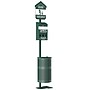 Furloo Steel Outdoor Pet Waste Station Kit with Foot Pedal & Roll Bag Dispenser, 11.5 Gallon, Green (FLO11R-S-G)~#|#~98B695F5-2AF2-4609-AF1ECBA282444FC7_sc7