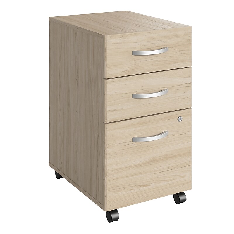 Bush Business Furniture Studio C 3 Drawer Mobile File Cabinet, Natural Elm (SCF216NESU) image 1