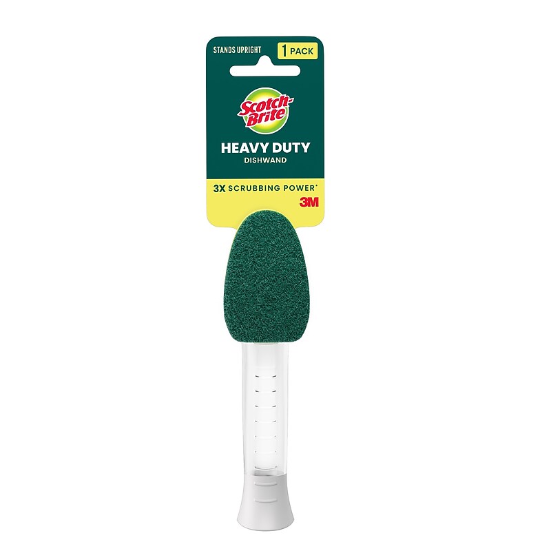 Scotch-Brite Heavy Duty Dishwand, Green/Yellow (650-4) image 1