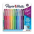 Paper Mate Flair Felt Pen, Medium Point, Assorted Ink, Dozen (74423)