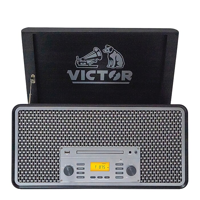 Victor Monument Dual-Bluetooth Belt-Drive 8-in-1 Music Center with