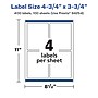 Avery Laser/Inkjet Rectangle Multipurpose Labels, 3.75"  x 4.75", Glossy White, 400/Box (94254)~#|#~98C441FE-BC9D-47E9-9BCC1F441E370381_sc7