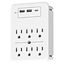 Ciao Tech 6-Outlet Surge Protector Wall Tap with 3-USB Ports, 300-Joules, White (CPA5V00-072)~#|#~98CA1538-E7E9-4897-B17E01BC7AAE1948_sc7
