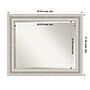 Amanti Art Parlor Silver Frame Wall Mirror, 27.5" x 33.5" (A42674593565)~#|#~98CB1F35-C1F1-4C5B-B61F849B19169CD6_sc7