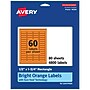 Avery Laser/Inkjet Multipurpose Rectangle Labels, 0.5" x 1.75", Bright Orange, 4800/Box (94204)~#|#~98CD6387-DA04-4256-941F867A33CAF0B6_sc7