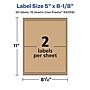 Avery Laser/Inkjet Rectangle Multipurpose Labels, 5" x 8-1/8", Kraft Brown, 30 Labels/Pack ( 94259)~#|#~98D0562C-0871-448D-ABE6D41F6BD91856_sc7