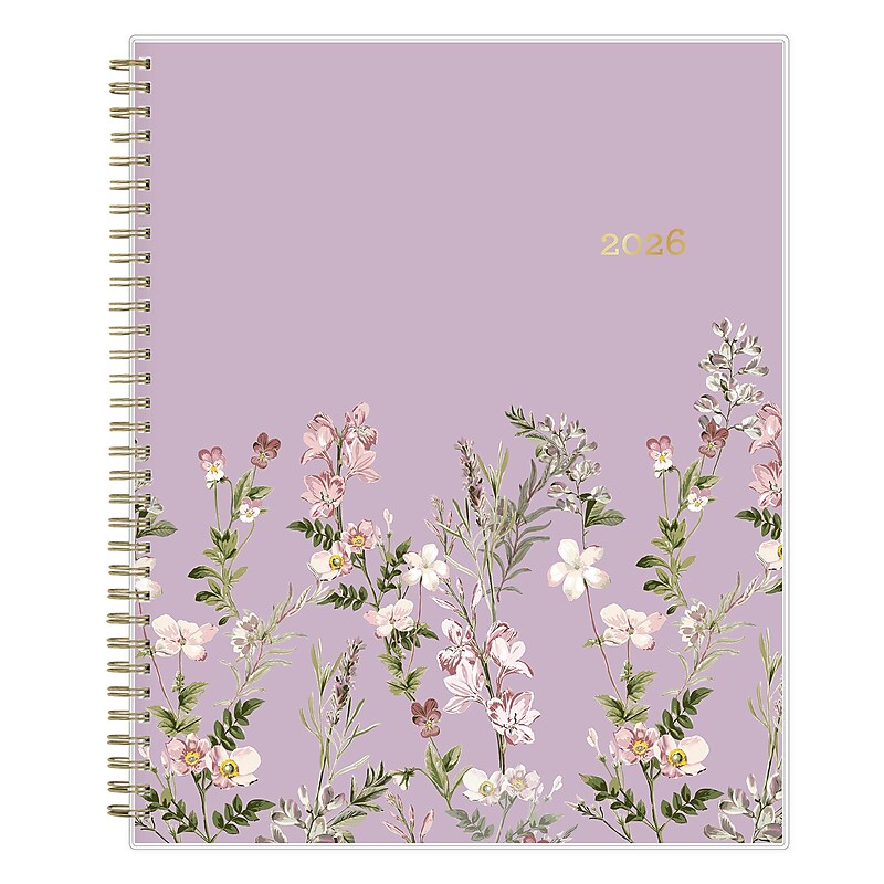 2026 Blue Sky Nevaeh Purple 8.5" x 11" Calendar Year Weekly & Monthly Planner, Plastic Cover, Multicolored (156215) image 1