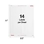 Staples Laser/Inkjet Address Labels, 1 1/3" x 4", White, 14 Labels/Sheet, 250 Sheets/Box, 3500 Labels/Box (ST18065-CC)~#|#~98D4D5BD-A5C2-447B-A45FF094BEB07C71_sc7