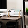 Mind Reader 2-Compartment Plastic Desk Organizer, White (DEBASK-WHT)~#|#~98D939A7-1CAF-47CA-82BBBFF421E1CC11_sc7