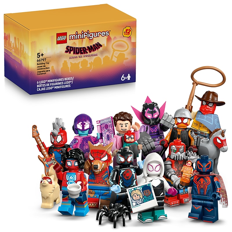LEGO Minifigures Spider-Man: Across the Spider-Verse, 47 Pieces, 6 Figures/Pack (66797) image 1