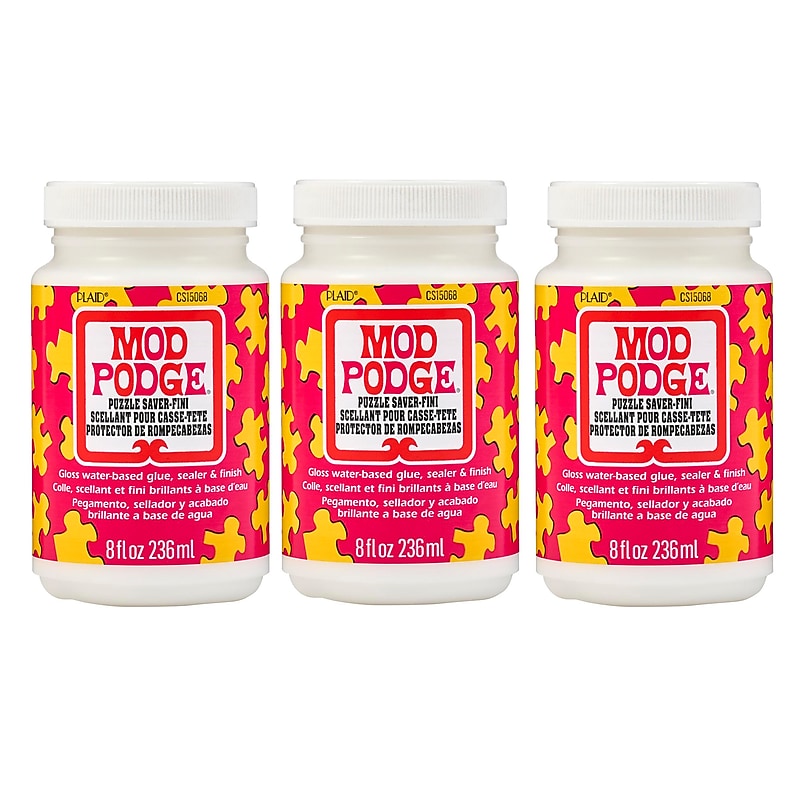 Mod Podge Puzzle Saver, Gloss, 8oz., 3/Pack (MODCS15068-3) image 1