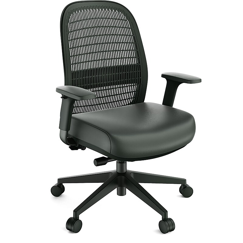 Workplace2.0 Health™ Bedford Polyurethane/Nylon Task Chair, Black (WP62574) image 1