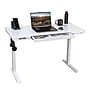 Victor Technology Electric Rectangular Adjustable Glass Standing Desk, White (DC950W)~#|#~98E06139-EFB0-471E-BF44DAF9501E307D_sc7