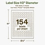 Avery Hemp Round Laser/Inkjet Multipurpose Labels, 1/2" Dia, Off-White (1232/Pack)~#|#~98E3853A-7F5D-40DB-97A11EB03838FDCB_sc7