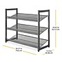 Whitmor 3-Tier Stacking Shoe Rack, Gunmetal (6905-8770-BB)~#|#~98E3CF4E-149C-432E-829A308AAE6A0B4A_sc7