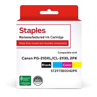 Canon HP LEXMARK 空インクカートリッジ　合計210個 Staples Remanufactured PG-210 Ink Cartridge Black High Yield