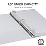 Samsill Earth's Choice Plant-Based Durable  1.5" View Binder, 3-Ring ,Made in USA, White (18957)~#|#~98E8B771-48B8-48D2-A732D22745B926AE_sc7