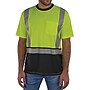 GloWear 8286BK High Visibility Short Sleeve Black Bottom T-Shirt, ANSI Type R Class 2, Lime, Medium (22163)~#|#~98F2E1AA-8534-4B3C-A74ABBDF86D873BA_sc7