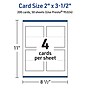 Avery Integrated Cards, 2" x 3.5", Glossy White, 200/Box (95324)~#|#~98F5E181-7BFD-4E67-B28207753E00B5E6_sc7