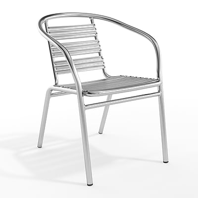 Flash Furniture Lila Aluminum Stacking Chair, Gray  (TLH1) Simolary simolary.com