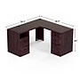 Staples Kendall Park 58.8"W L-Shaped Desk, Cherry (52493)~#|#~98F856BB-9F29-4850-BF019DDDB29EAE7F_sc7