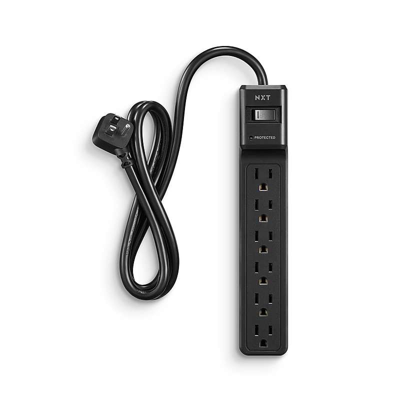 NXT Technologies 6-Outlet Surge Protector, 4' Cord, 600 Joules (NX54313) image 1