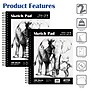 Better Office 9" x 12" Spiral Bound Drawing Sketch Pad, 100 Sheets/Pad, 2 Pads/Pack (01305)~#|#~99002AA9-4270-4A7D-B3F5E9917B76E97A_sc7