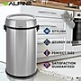 Alpine Industries Three-Stream Trash/Compost/Recycling Station, 51-Gallon, Stainless Steel (ALP470-65L-1-R-T-CO)~#|#~9904C745-2855-49D1-A909DBC30D33E0A1_sc7