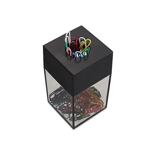 Staples Paper Clip Dispenser, Large Capacity, Clear/Black – Desktop Holder for Easy Access & Office Organization~#|#~99066531-5466-4863-9DD04C6F0B156F10_sc7