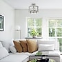 Lalia Home 3-Light 13" Farmhouse Glass and Metallic Accented LED Semi-flushmount, Brushed Nickel (LHM-1000-BN)~#|#~9906F19F-C319-4173-A3C098BC4A1F6822_sc7