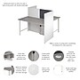 Bush Business Furniture Hustle 60"W 2 Person Back to Back Cubicle Panel Workstation, White/Platinum Gray (HUS032WHPG)~#|#~9907B23F-FCE9-4955-8720E6E00A0C6C51_sc7