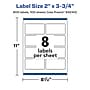 Avery Laser/Inkjet Waterproof Multipurpose Rectangle Labels, 2" x 3.75", White, 800 Labels/Box (94240)~#|#~9909B82A-2742-4303-A358F2B198334903_sc7