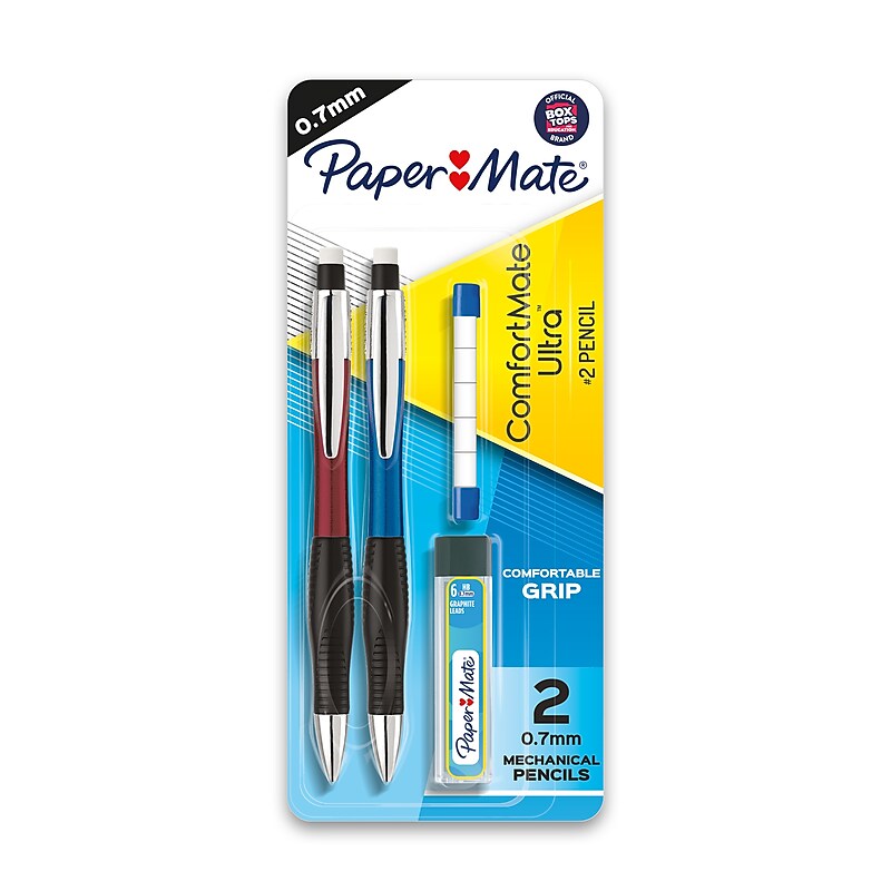 Paper Mate ComfortMate Ultra Mechanical Pencil, 0.7mm, #2 Medium Lead, 2/Pack (1738796) image 1